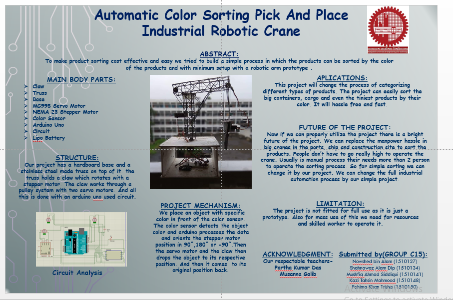 Automatic color sorting pick and place industrial robotic crane poster